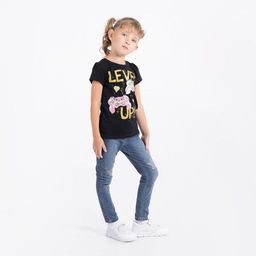 CRB wear/CWKG 62961-22 Футболка для девочки, черный/Ex.Cherubino  фото 2