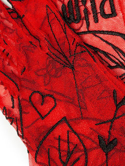 Перчатки женские б/п IS1011 red/black - Eleganzza фото 3