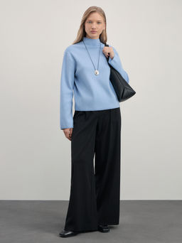 Джемпер с воротником-стойкой из вискозы / Zarina  фото 2