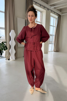 Блузка NATURE093/05/Винный - M&G all natural фото 6