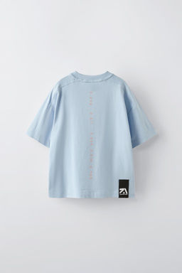 T-SHIRT WITH TAG APPLIQUE - Zara фото 2