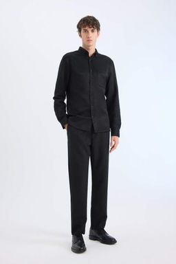 Regular Fit Normal Kesim K?sl?k Kumas Pantolon Cepli Duz Paca - Defacto фото 2
