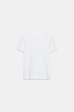 CAMISETA INTERLOCK MANGA CORTA / Blanco - Zara фото 4