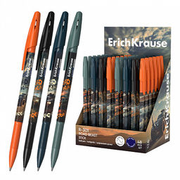 Цена за 50 шт. Ручка шариковая ErichKrause R-301 Stick Road Beast 0.7, цвет чернил синий (в коробке по 50 шт.)  фото 2