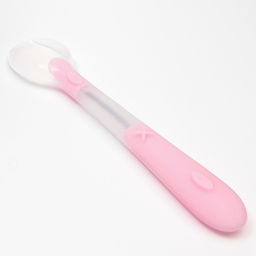 Ложка детская для кормления силиконовая, от 5 мес., цвет розовый - Крошка я фото 5