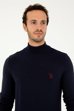 Мужской темно-синий базовый свитер Неожиданная скидка в корзине - U.s. polo assn фото 2