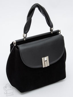 Сумка женская кожаная 1109M black Polina&Eiterou