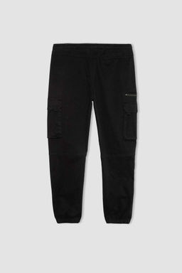 Брюки из габардина Regular Cargo Jogger с карманами-карго - Defacto фото 10