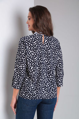 Блуза Modema 735-2 горох на синем  фото 2