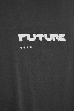 TRENDYOL MAN Antrasit Oversize/Genis Kesim Kabar?k Bask?l? %100 Pamuklu T-Shirt TMNSS23TS00171 - Trendyolmilla фото 31