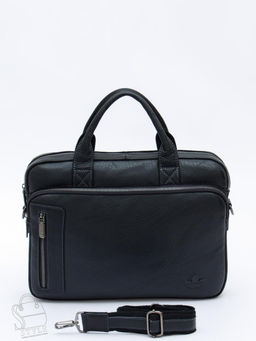 Портфель мужской кожаный 0991Z black Zinimsk