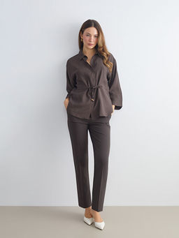 Oversize Modal Kar???ml? Kad?n G?mlek