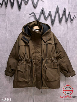 Теплая куртка-парка на кулиске