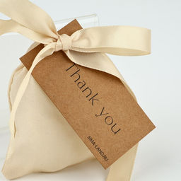 Цена за 5 шт. Мешочек подарочный из хлопка «Спасибо», 7×9 см ± 1.5 см