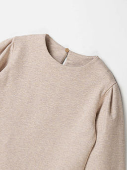 Костюм со свитшотом из 100% хлопка Бежевый меланж облегченный - Bungly фото 4