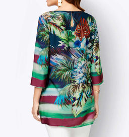 Туника, темно-синяя с рисунком - Heine фото 4