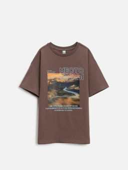 ACOOLA / Футболка детская для девочек Raksha коричневый  фото 3