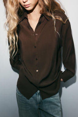 OVERSIZE FLOWING SHIRT - Zara фото 10