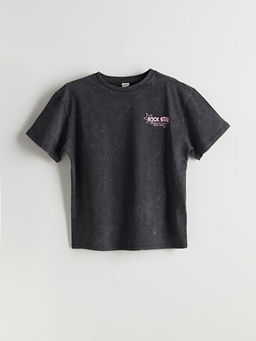 Bisiklet Yaka K?z ?ocuk Ti??rt