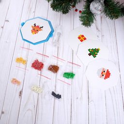 Аквапиксели Дед Мороз и олень, 200 деталей - Эврики фото 2