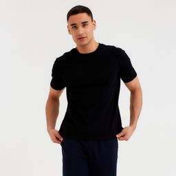 Футболка мужская MINAKU: Basic line MAN чёрная, размер 56