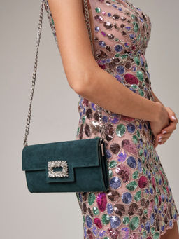 Замшевый клатч Deboro 31016 форест