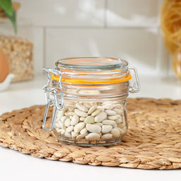 Цена за 12 шт. Банка для сыпучих продуктов Optima, 250 мл, с бугельным замком, стекло