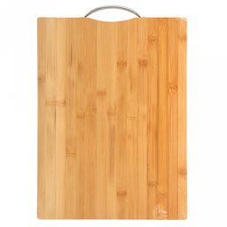 Доска разделочная бамбуковая 40х29х1,7см "Ручка" с металлической ручкой (Китай)