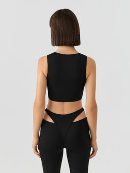 10200140074 Топ спортивный жен. Elvi черный - Concept club фото 2