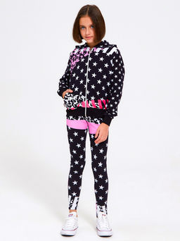 Толстовка "Звезды",чёрно-белый