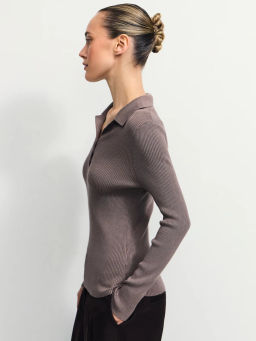 Джемпер из вискозы с отложным воротником / Zarina  фото 4