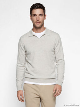 Polo Yaka Erkek Triko Kazak