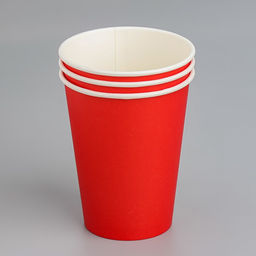 Цена за 50 шт. Стакан бумажный Красный 350 мл, диаметр 90 мм - Simaland фото 3