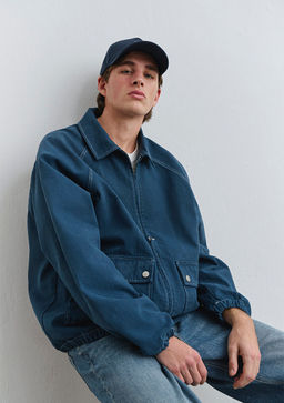 Fermuarl? Lacivert Gomlek - Mavi фото 2