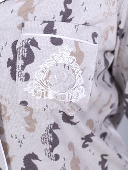 Женская пижама со штанами и рубашкой ТК-252.сер