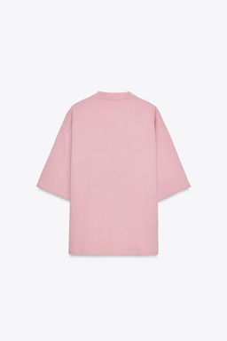 WASHED EFFECT INTERLOCK T-SHIRT - Zara фото 19