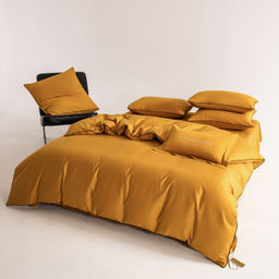 Комплект постельного белья Однотонный Сатин Элитный на резинке OCER013 180*200*30;160*200*30;140*200*30 2 спальный 4 Наволочки