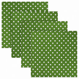 Набор салфеток сервировочных 45х45см "Горох зеленый" набор 4шт, хлопок "Оптима" 171г/м2, "Домашняя мода" (Россия)