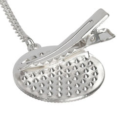 Соска - пустышка силиконовая ортодонтическая M&B «BABY», от 6 мес., с колпачком, держатель - цепочка, цвет розовый/серебро, стразы