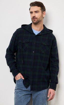 Рубашка фланель P321-0480 emerald