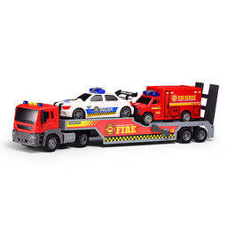 Машина "Пожарный тягач" 1:16 (свет, звук) в коробке