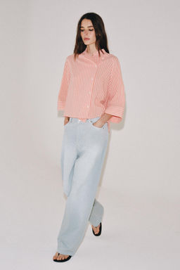 CAMISA ASIM?TRICA RAYAS ZW COLLECTION / Salm?n