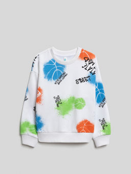 ACOOLA / Джемпер детский для мальчиков Graphito белый  фото 3