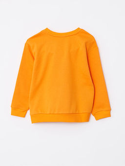 Bisiklet Yaka Bask?l? Uzun Kollu K?z ?ocuk Sweatshirt - Waikiki фото 2