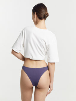 Цена за 2 штуки! Трусы женские бразилиана серо-синие с печатью серо -синий +печать 412555 - Mark formelle фото 4