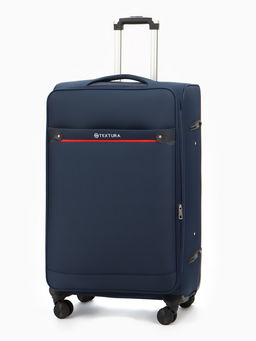 Чемодан 28",Текст,47*30*78,отд на молнии,1 нар/карм, увелич,код замок,4 колеса, синий