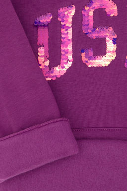 K_z _ocuk Menek_e Payet __lemeli _ardonlu Kap__onlu Basic Sweatshirt Sepette S_rpriz _ndirim - U.s. polo assn фото 4