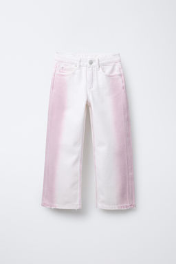 TIE-DYE WIDE-LEG JEANS