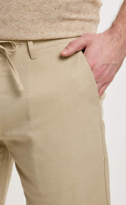 Шорты лен F511-0960-1 d.beige