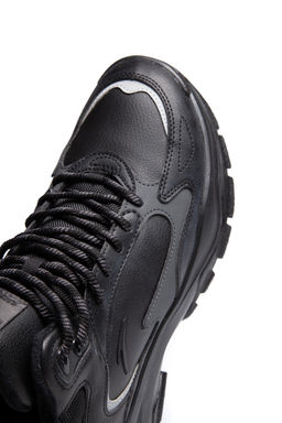 Кроссовки повседневные утепленные Черный/Серый/Серебристый